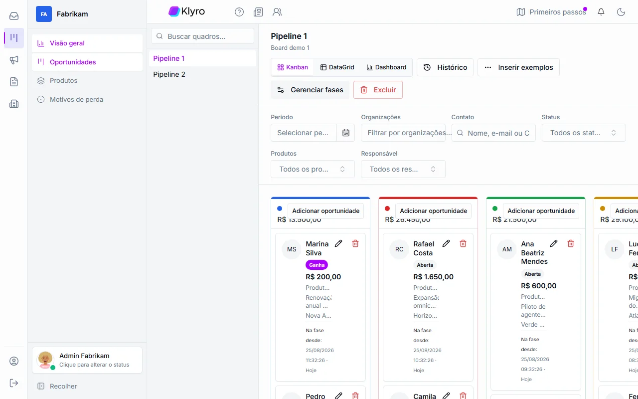 Kanban em telas médias